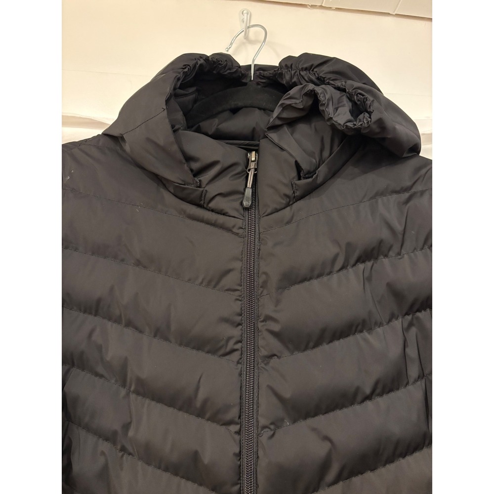 32 Degrees Heat Puffer Jacket XXL Womens Black Hooded Quilted Full Zip Long Line - Picture 2 of 9